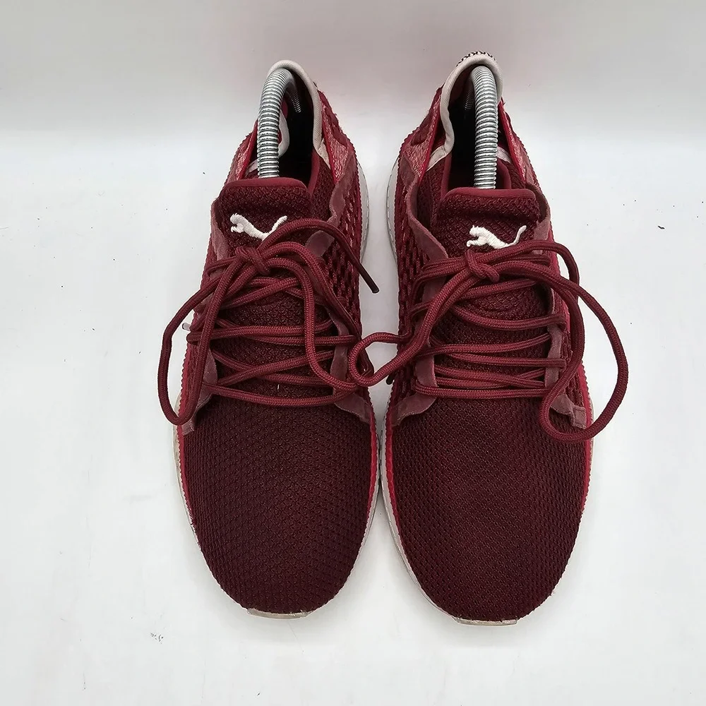 Puma‎ Tsugi Netfit Shoes Mens Size 8.5 Burgundy Ignite Mesh Sneakers 364629-04